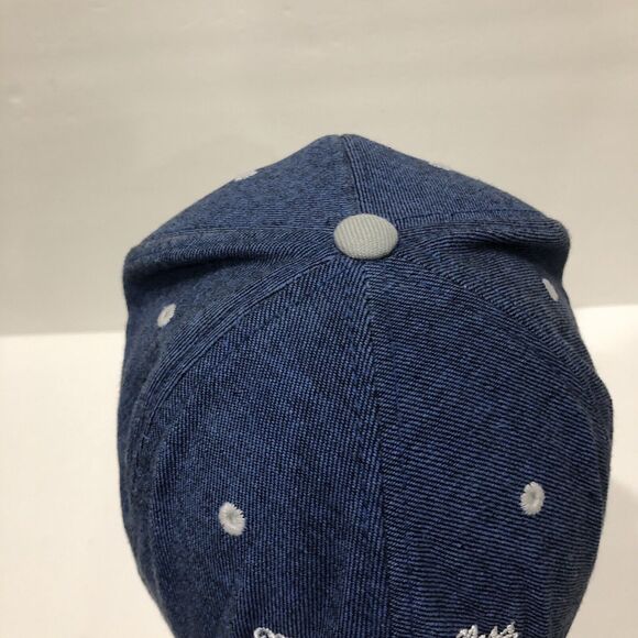 Brooklyn Nets Hat Snap Back Blue Denim Mitchell Ness NBA Basketball Mens - Picture 5 of 9